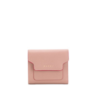 Marni Carteira de couro com acabamento contrastante - Rosa