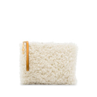 Marni Clutch com acabamento em pelos - Branco