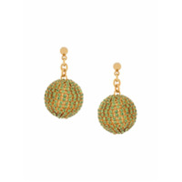 Marni crystal-embellished sphere earrings - Amarelo