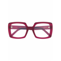 Marni Eyewear Armação de óculos oversized quadrada - Rosa