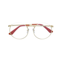Marni Eyewear Armação de óculos redonda - Metálico
