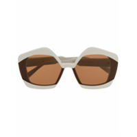 Marni Eyewear Óculos de sol oversized - Branco