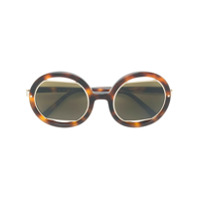 Marni Eyewear Óculos de sol oversized - Marrom