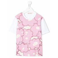 Marni Kids Camisa mangas curtas com padronagem floral - Rosa