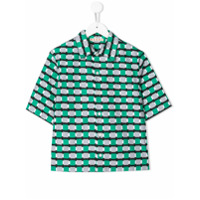 Marni Kids Camisa polo com estampa xadrez - Verde