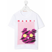 Marni Kids Camiseta com estampa gráfica - Branco