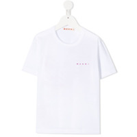 Marni Kids Camiseta decote careca com estampa gráfica - Branco