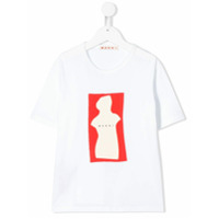Marni Kids Camiseta mangas curtas com estampa de escultura abstrata - Branco