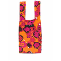 Marni Market Bolsa tote com logo - Laranja
