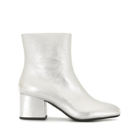 Marni metallic square-toe ankle boots - Prateado