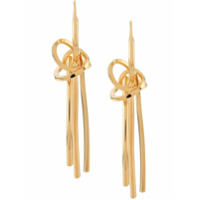 Marni Par de brincos com detalhe de nó - Dourado