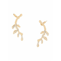 Marni Par de brincos em formato de galho - Dourado