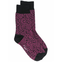 Marni Par de meias com padronagem abstrata - Preto