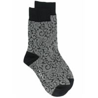 Marni Par de meias com padronagem abstrata - Preto