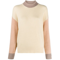 Marni Suéter color block com gola alta - Amarelo