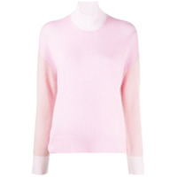 Marni Suéter color block com gola alta - Rosa