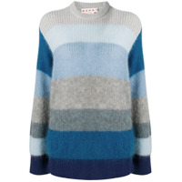 Marni Suéter com listras de tricô canelado - Azul