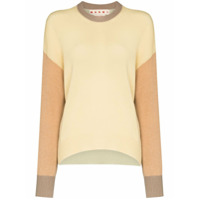 Marni Suéter de cashmere com mangas contrastantes - Amarelo