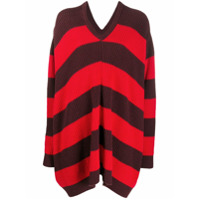 Marni Suéter de tricô canelado com listras - Vermelho