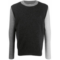 Marni Suéter decote careca color block - Cinza