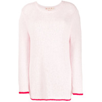 Marni Suéter oversized com decote careca - Rosa
