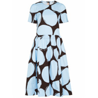 Marni Vestido evasê com estampa de poás - Azul