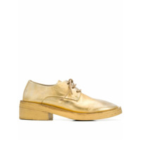 Marsèll Sapato metálico de couro com cadarço - Dourado