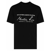 Martine Rose Camiseta de algodão com detalhe de logo - Preto