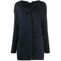 Ma'ry'ya Cardigan de algodão com abertura frontal - Azul