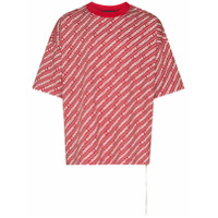 Mastermind Japan Camiseta com logo e listras - Vermelho