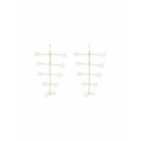 Mateo Blizzard Mobile 14kt yellow gold pearl earrings