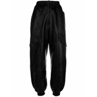 Materiel Calça cintura alta com efeito de couro - Preto