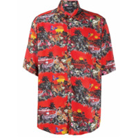 Mauna Kea Camisa mangas curtas com bordado degradê - Vermelho
