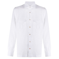 Mazzarelli Camisa com botões e 2 bolsos - Branco