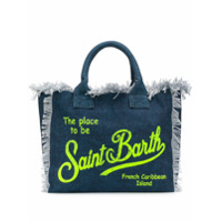 Mc2 Saint Barth Bolsa de praia com estampa de logo - Azul