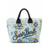 Mc2 Saint Barth Bolsa de praia com estampa de logo gráfico - Azul