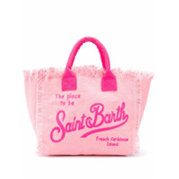 Mc2 Saint Barth Bolsa de praia com estampa de logo - Rosa