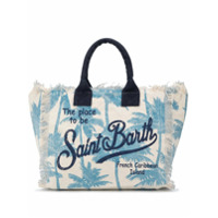 Mc2 Saint Barth Bolsa de praia com estampa logo de palmeira - Azul