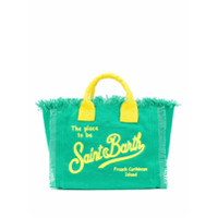 Mc2 Saint Barth Bolsa tote com alça de mão e logo - Verde