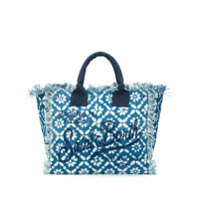 Mc2 Saint Barth Bolsa tote com alça de mão floral - Azul