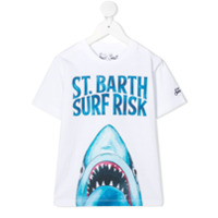 Mc2 Saint Barth Camiseta com estampa de tubarão - Branco