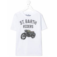 Mc2 Saint Barth Camiseta com St. Barth Riders - Branco
