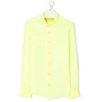 Mc2 Saint Barth Kids Camisa Agnes de linho - Amarelo