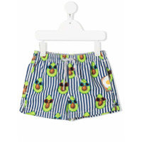 Mc2 Saint Barth Kids Short de natação com estampa de abacate - Azul