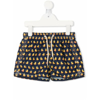 Mc2 Saint Barth Kids Short de natação com estampa de pato - Azul