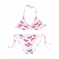 Mc2 Saint Barth Kids TEEN rainbow-print bikini set - Rosa