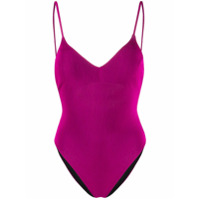 Mc2 Saint Barth Maiô Candice com gola V - Roxo