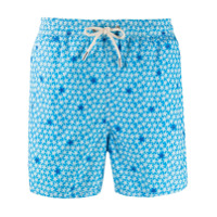 Mc2 Saint Barth Short de banho com estampa de estrelas do mar - Azul
