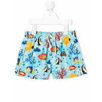 Mc2 Saint Barth Short de natação com estampa Coral Bay - Azul