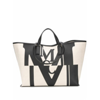 MCM Bolsa tote com estampa de logo - Neutro